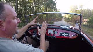 Driving POV 1960 MGA 1600