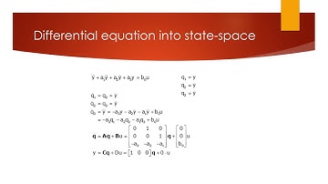 Differential equation and transfer function to state space KG