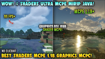 WOW!😱 BEST 4 SHADERS MCPE 1.18SHADERS REALISTIC RINGAN MCPE-MCPC🤯! SHADERS LANGKA MCPE MIRIP JAVA!