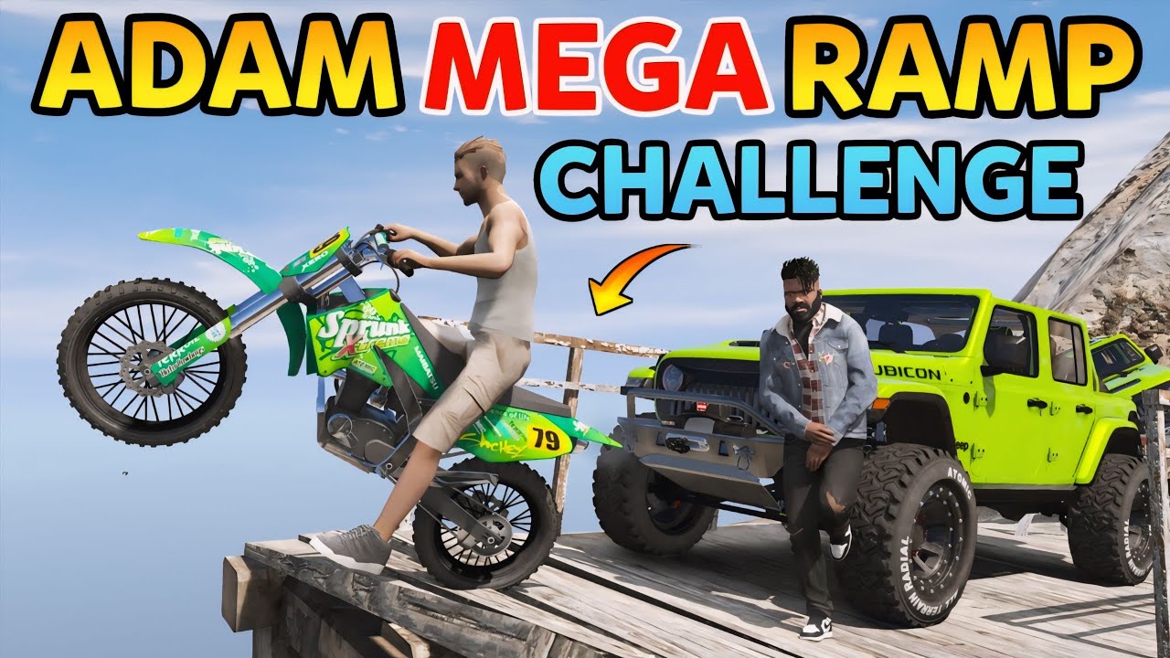 MEGA RAMP CHALLENGE IN GTA 5 | GTA 5 IN TELUGU
