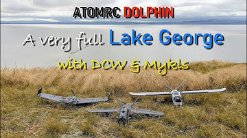 AtomRC Dolphin Flight 1 - A very full Lake George!