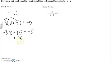 Solving a rational equation that simplifies to linear: Denominator x+a