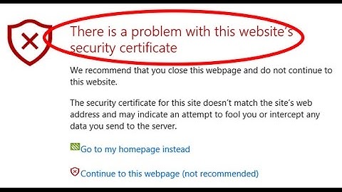 how to fix there is a problem with this website