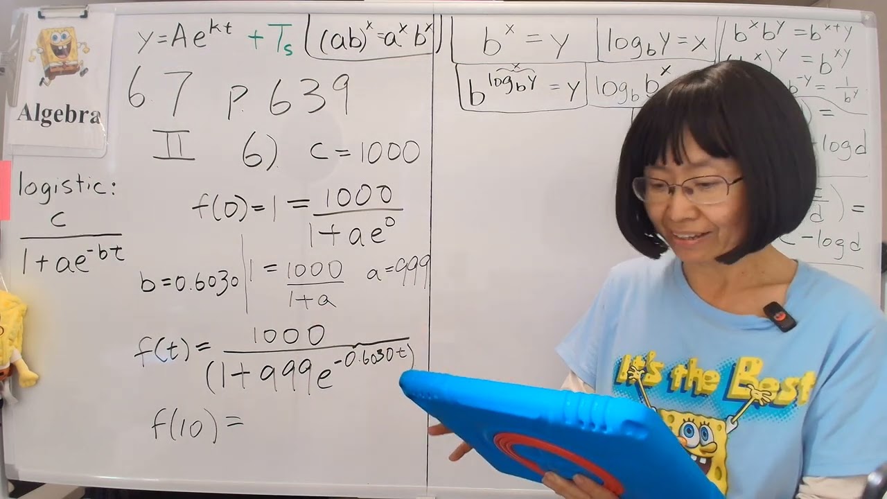 Algebra Chapter 6.7 Part 2 of 3 Exponential and Logarithmic Models with free Openstax textbook