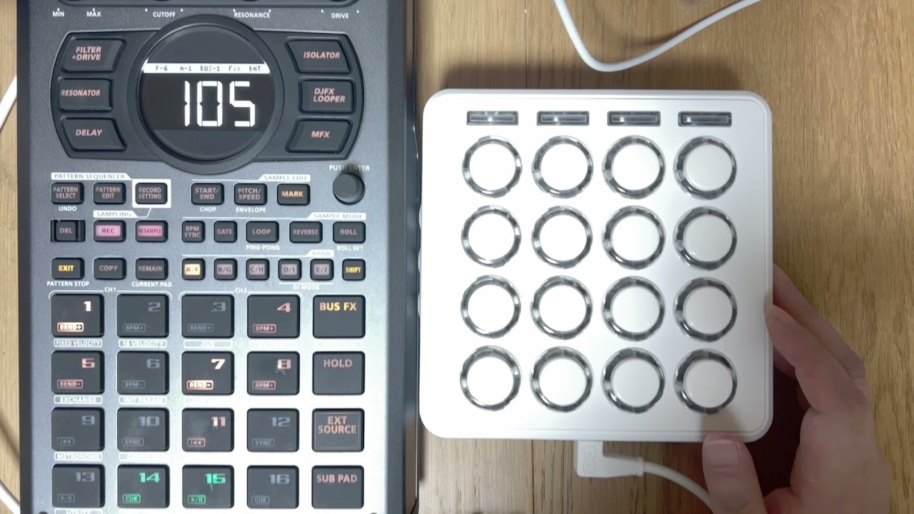 先日購入した、midi fighterとsp404 mk2をつないでみた - YouTube