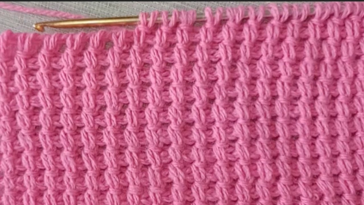 Новая схема тунисского вязания крючком