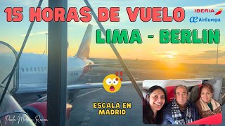 VUELO de 15 HORAS desde LIMA a BERLÍN  viajé con mis papis ✈