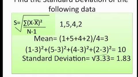 How to find the Range, Variance and standard deviation