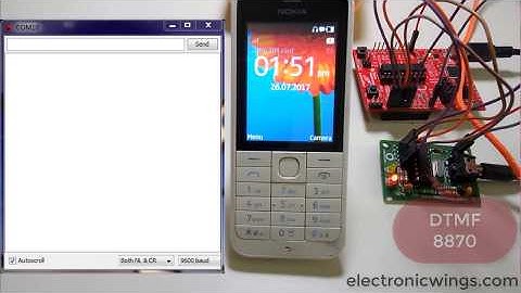 Mobile phone key press decoding using MT8870 with TI launchpad