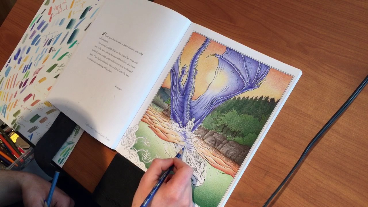 Download The Official Eragon Coloring Book By Christopher Paolini Coloring Time Lapse Youtube