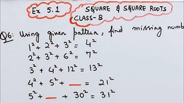 Using given pattern, find the Missing Numbers 1^2+2^2+2^2=3^2 I 2^2+3^2+6^2=7^2 I 3^2+4^2+12^2=13^2