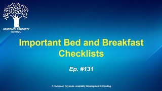 Important Bed and Breakfast Checklists | Ep. #131