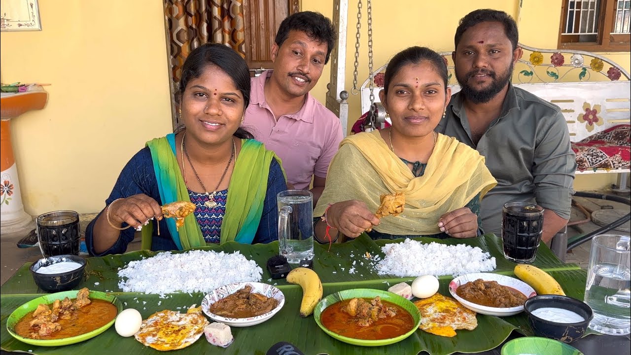 mutton Chicken Egg Rice తిండిపోటి #Eating Challenge#290 || Thindi Poti#MKTV పలకరింపు