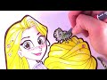 How to Draw Princess Rapunzel from Disney Tangled movie