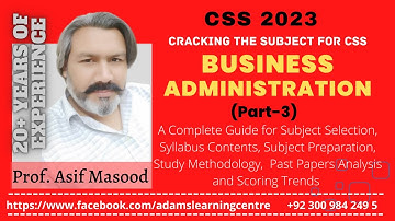 CSS Business Administration (Part - 3)