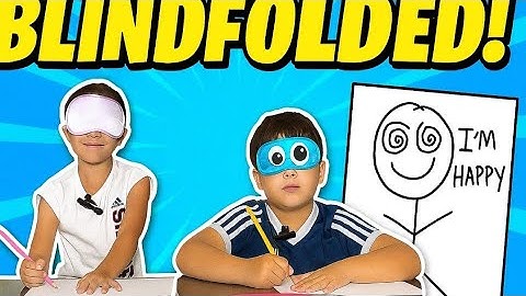 Blindfolded Drawing Challenge! Kids Try to Draw with Eyes Covered 🎨😂