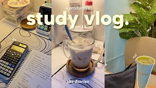 Study Vlog🌷- intense productivity, busy days, endless schoolworks and coffee fix 🧸 ft. UPDF 📑