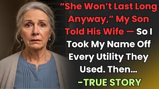 HER TRUE STORY FROM OHIO 👵💔 “She Won’t Last Long Anyway,” He Said So She Cut Off Every Utility and.