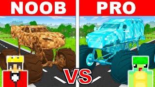 NOOB vs PRO: MONSTER TRUCK House Build Challenge in Minecraft