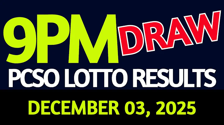 Lotto Result Today 9pm draw December 03, 2025 Wednesday PCSO