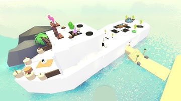 Making a Yacht in the new Sandbox Island in Adopt Me.  (Speed build of a Luxury boat in Adopt Me)