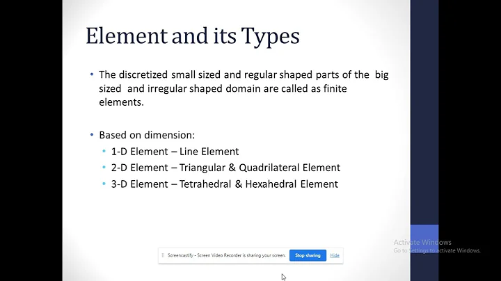 Discretization of Domain and Types of Elements in FEM