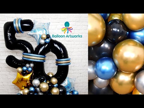 50th Balloon Bouquet Tutorial | 50th Birthday Balloon Decorations #50thbirthday