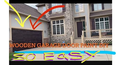 Garage door Giani wood look paint kit install review & instructions