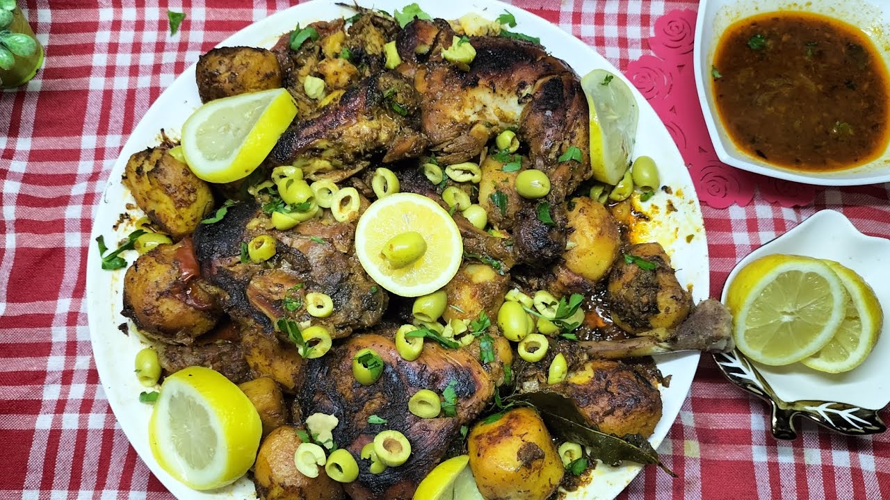 دجاج محمر مع البطاطا | بتتبيلة رائعة | على الطريقة التقليدية