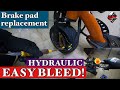 How to easy bleed the teverun hydraulic brake  pad replacement james angelo tv  vlog 149