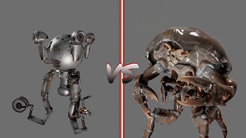 NPC battles #1 | Mr. Handy VS Mirelurk - Dreams PS4