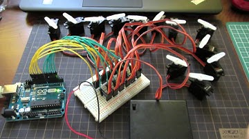 Arduino サーボ12個同時動作テスト