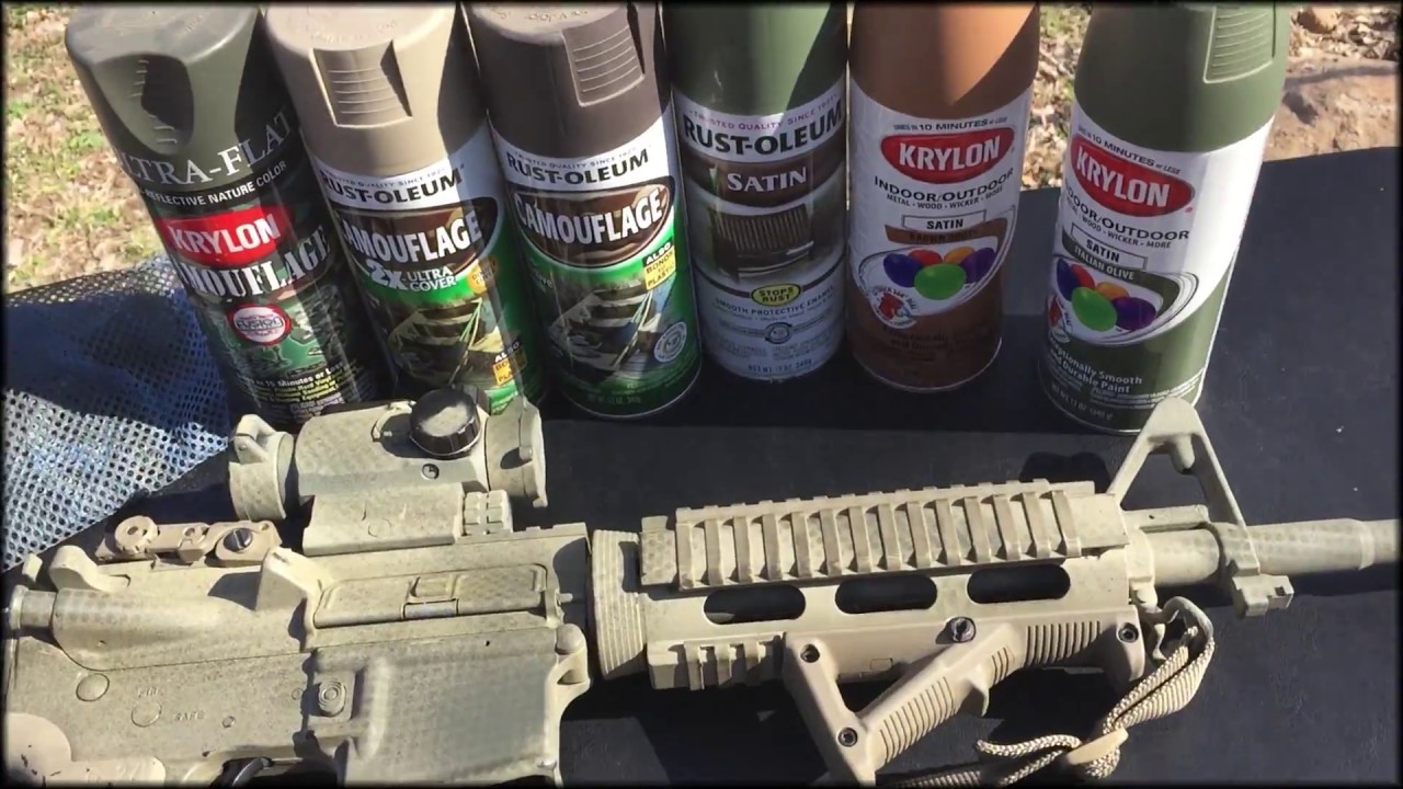 Cheap, Easy Camo Gun Paint - YouTube