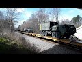 Loaded military train NS 061 thru Downtown Gainesville, Ga on 3/11/20