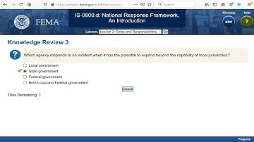 Emergency Rapid Response Team IS-800.D Training Session