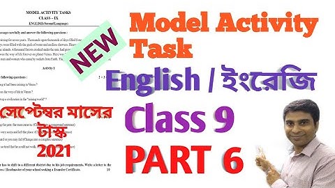 Model Activity Task Class 9 English Part 6 || English Model Activity Task Class 9 Part 6