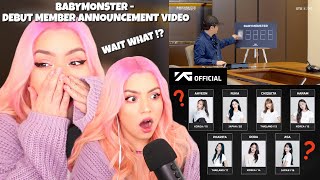 [REACTION] BABYMONSTER - DEBUT MEMBER ANNOUNCEMENT VIDEO