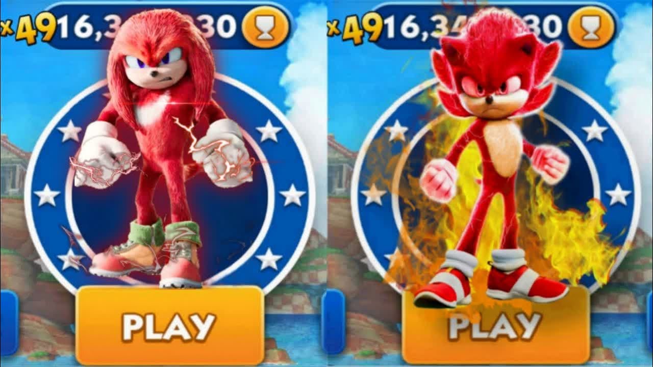 Sonic Dash - Sir Knuckles VS Hunter Knuckles _ Movie Sonic vs All ...