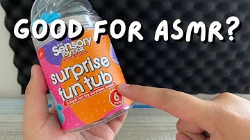 unboxing and rating the sensory toybox fun tub for asmr | no talking