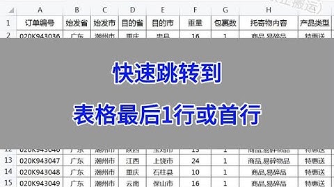 Excel：快速跳转到表格最后一行或首行。 #wps #excel #办公技巧