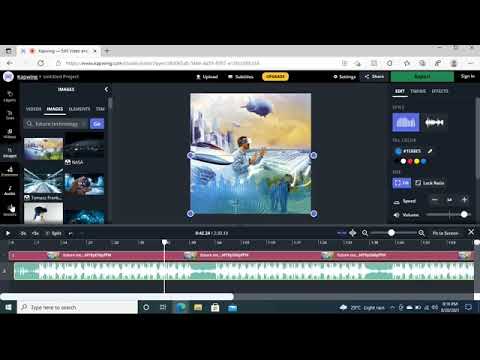 How to convert audio into waveform in Kapwing