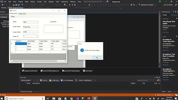 Windows Application - CRUD operations using connected model - C# Visual Studio
