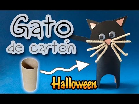 GATO de cartón * Manualidades de HALLOWEEN