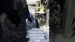 Easy and Simple Way to Remove a rock from between Dually Tires
