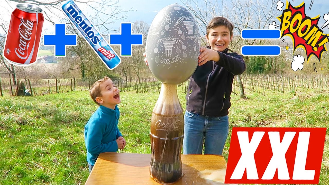 CHALLENGE COCA-MENTOS GÉANT BALLON EXPLOSION !!! - EXPÉRIENCE XXL