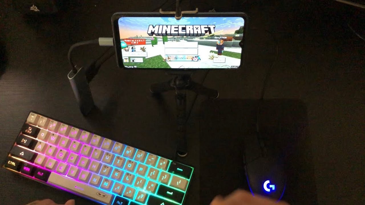 Jogando Minecraft com Mouse e Teclado no Celular - Mobilador - YouTube