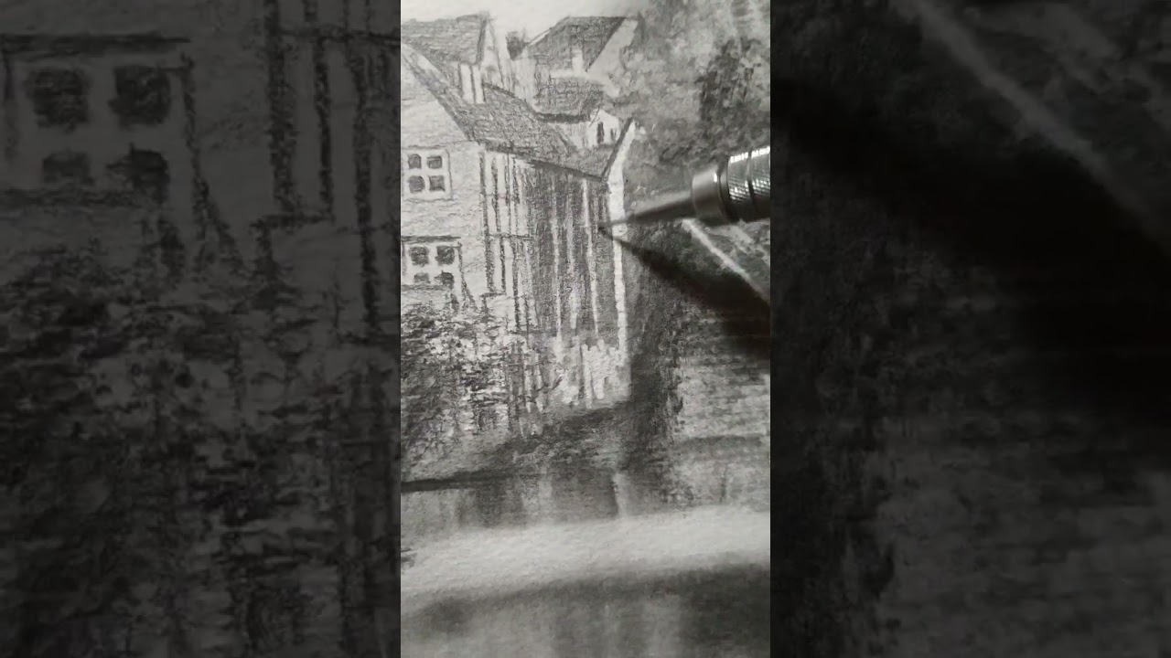 Pencil sketch of Bruges, Belgium. 🎨