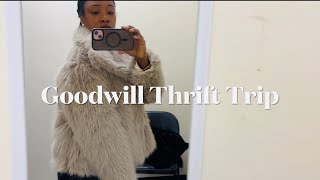 Thrift with me at GOODWILL for Fur Coats| Spring wear| Girls Night Out!