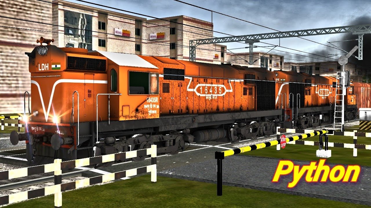 Python Frieght With Four WDM 3A || LDH WDM 3A Cab Ride || MSTS South ...
