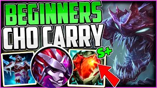How to Cho'Gath & CARRY for Beginners (Best Build/Runes) Season 13 - League of Legends